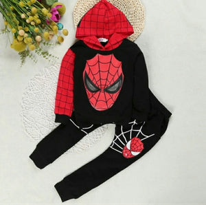 Casual spider man jogger set for boys